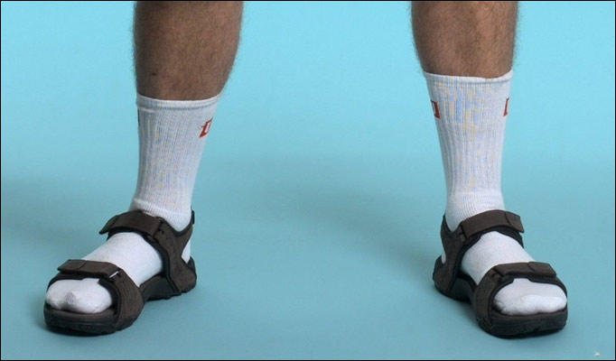 socks in sandals