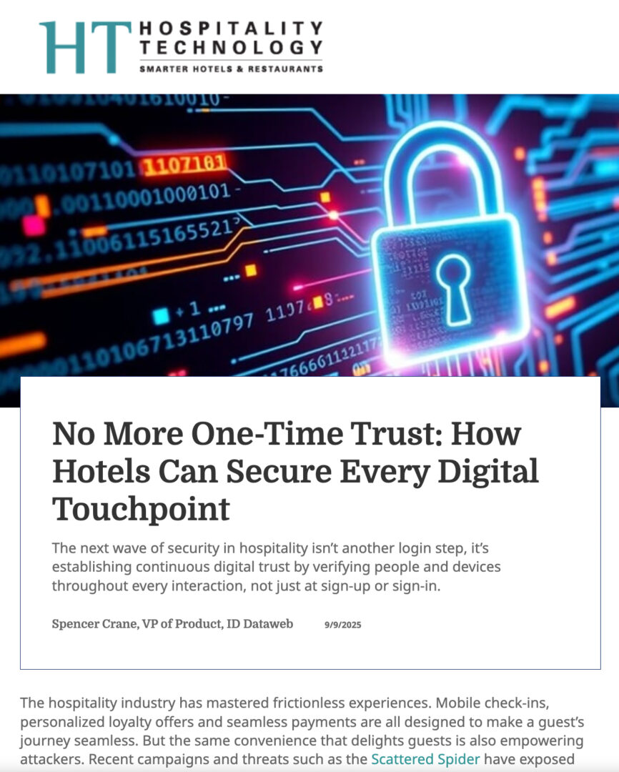 ID Dataweb Case Study Strategic Cybersecurity PR HospitalityTechnology